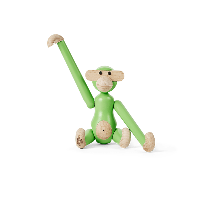 Kay Bojesen Monkey, Mini, Painted Beech (Light Green), view 2