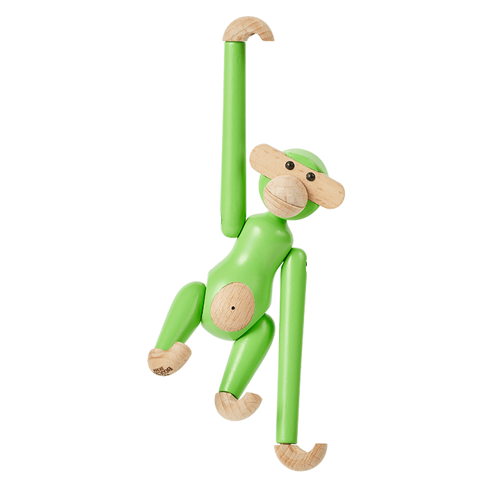 Kay Bojesen Monkey, Mini, Painted Beech (Light Green), view 3