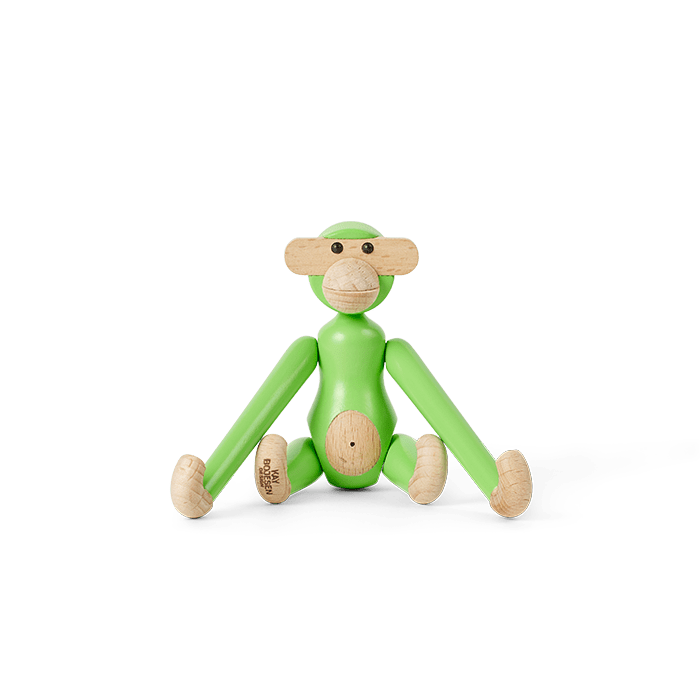 Kay Bojesen Monkey, Mini, Painted Beech (Light Green)