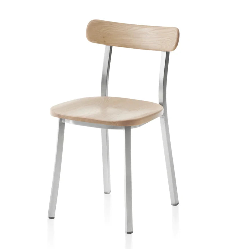 Emeco Utility Side Chair Chair Emeco Hand Brushed with Ash Seat &amp; Back 