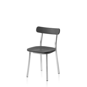 Emeco Utility Side Chair Chair Emeco Hand Brushed with Dark Ash Seat & Back 
