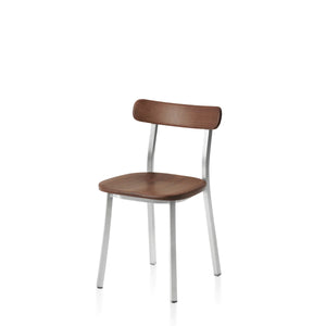 Emeco Utility Side Chair Chair Emeco Hand Brushed with Walnut Seat & Back 