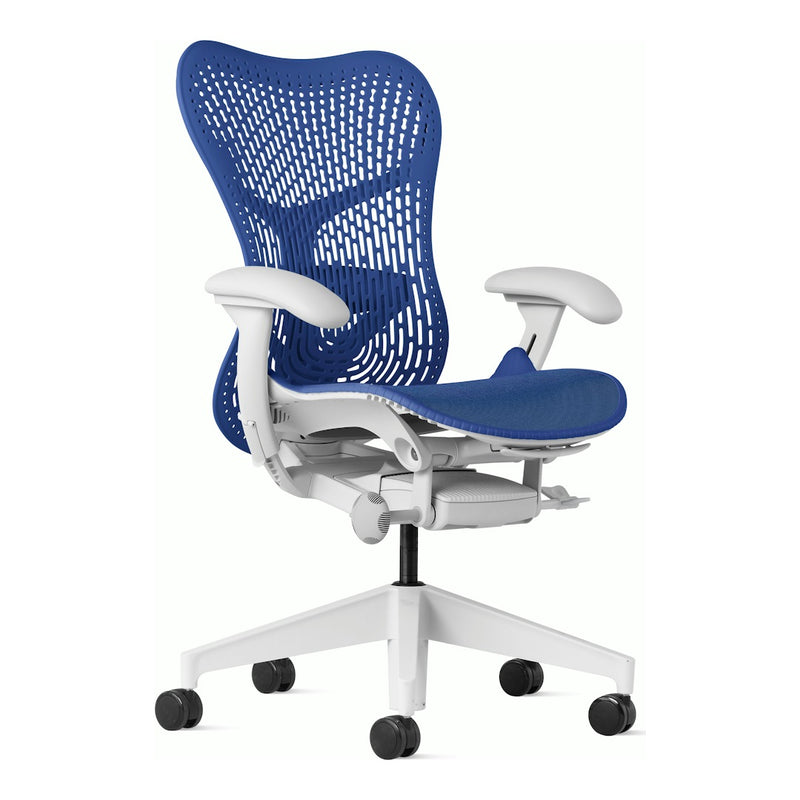 Herman Miller Mirra 2 Chair, Ultramarine Blue, Alpine frame, TriFlex Polymer back