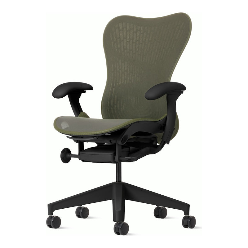Herman Miller Mirra 2 Chair, Olive, Graphite frame, Butterfly Suspension back