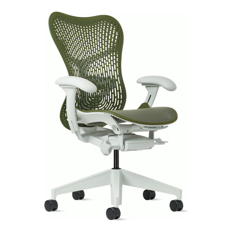 Herman Miller Mirra 2 Chair, Olive, Alpine frame, TriFlex Polymer back