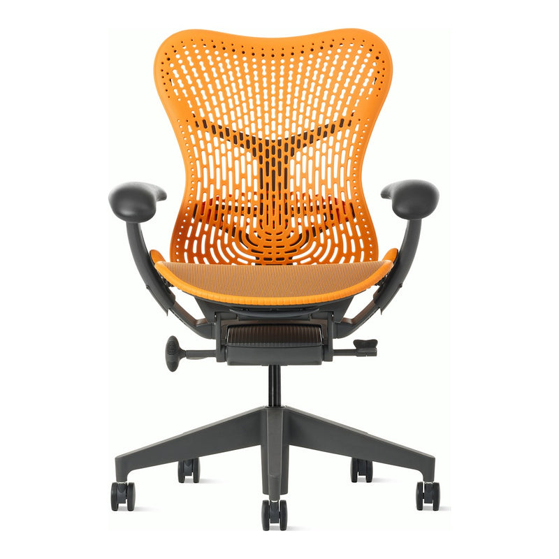 Herman Miller Mirra 2 Chair, Ochre, Graphite frame, TriFlex Polymer back
