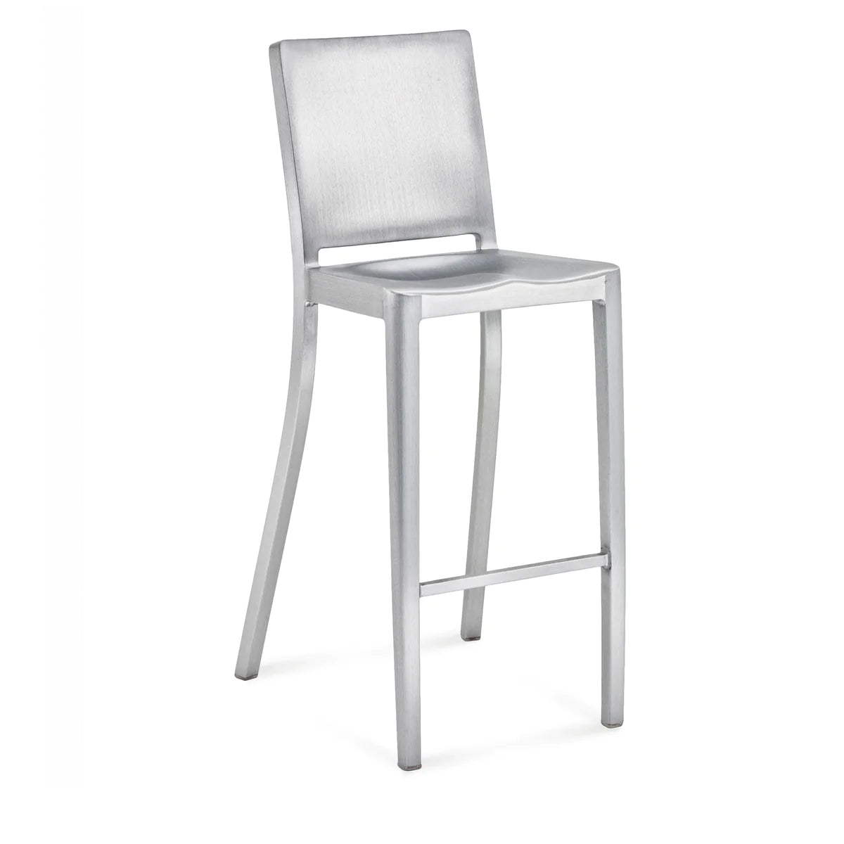 Emeco Hudson Bar Stool Side/Dining Emeco Hand Brushed No Seat Pad No Glides