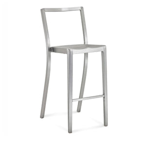 Emeco Icon Bar Stool Side/Dining Emeco Hand Brushed No Seat Pad No Glides