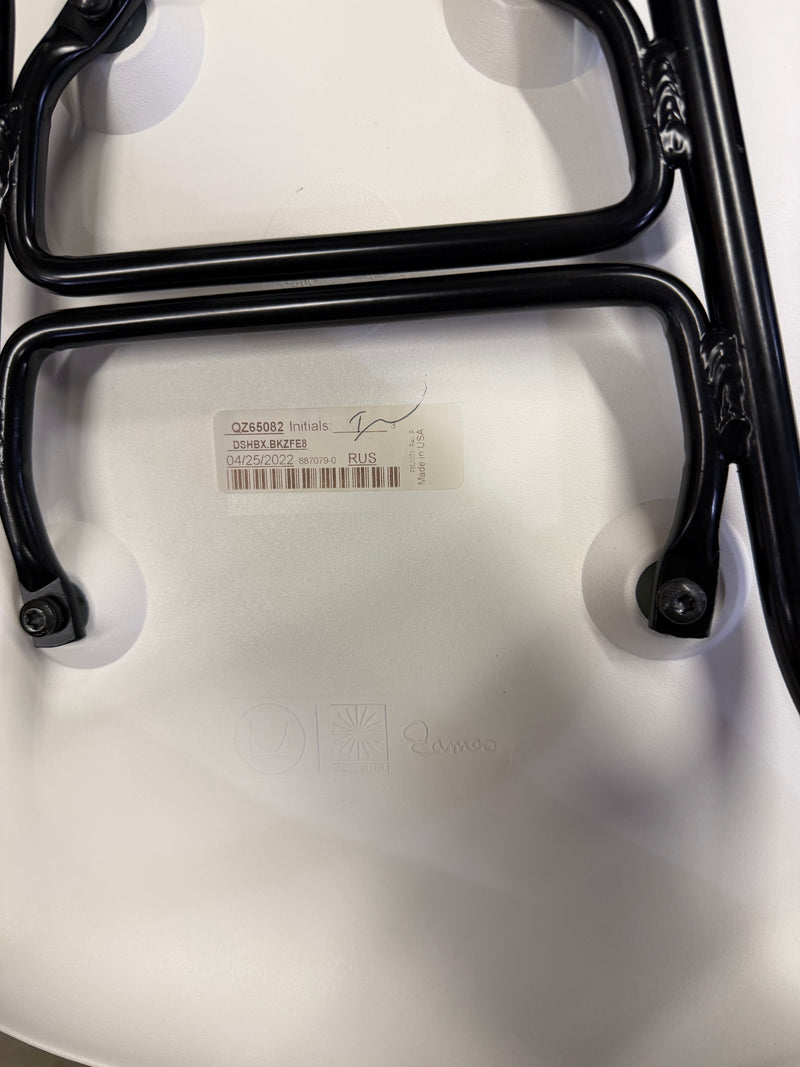 Eames Molded Plastic Bar Stool** Floor Sample****White/Black****