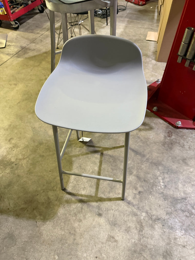 Form Bar Counter Stool Grey***Floor Sample**** Grey Metal Legs