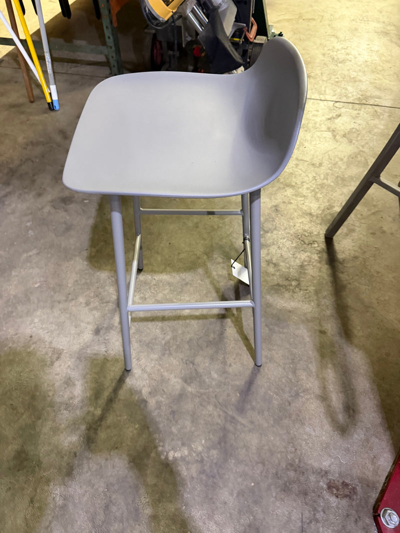 Form Bar Counter Stool Grey***Floor Sample**** Grey Metal Legs