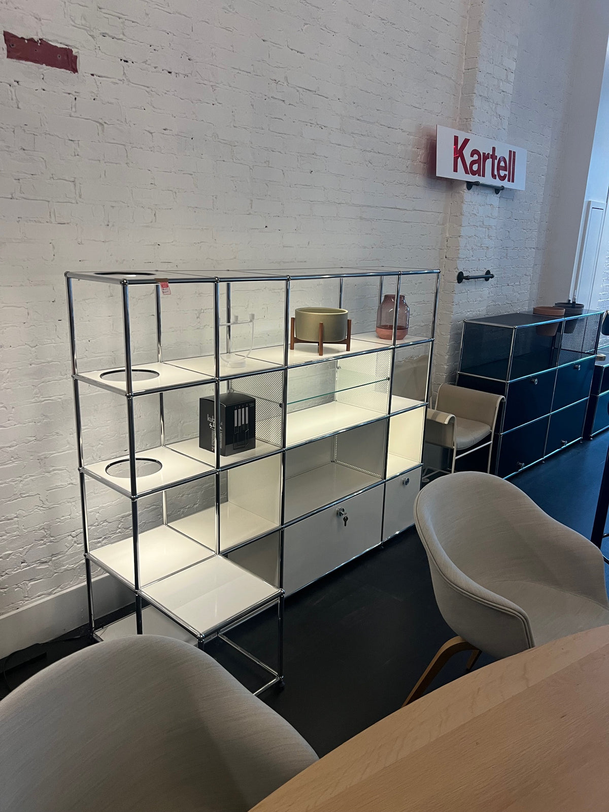 USM Haller &quot;E&quot;- Custom Wall Unit, Pure White - w/Light ***MOVING SALE***