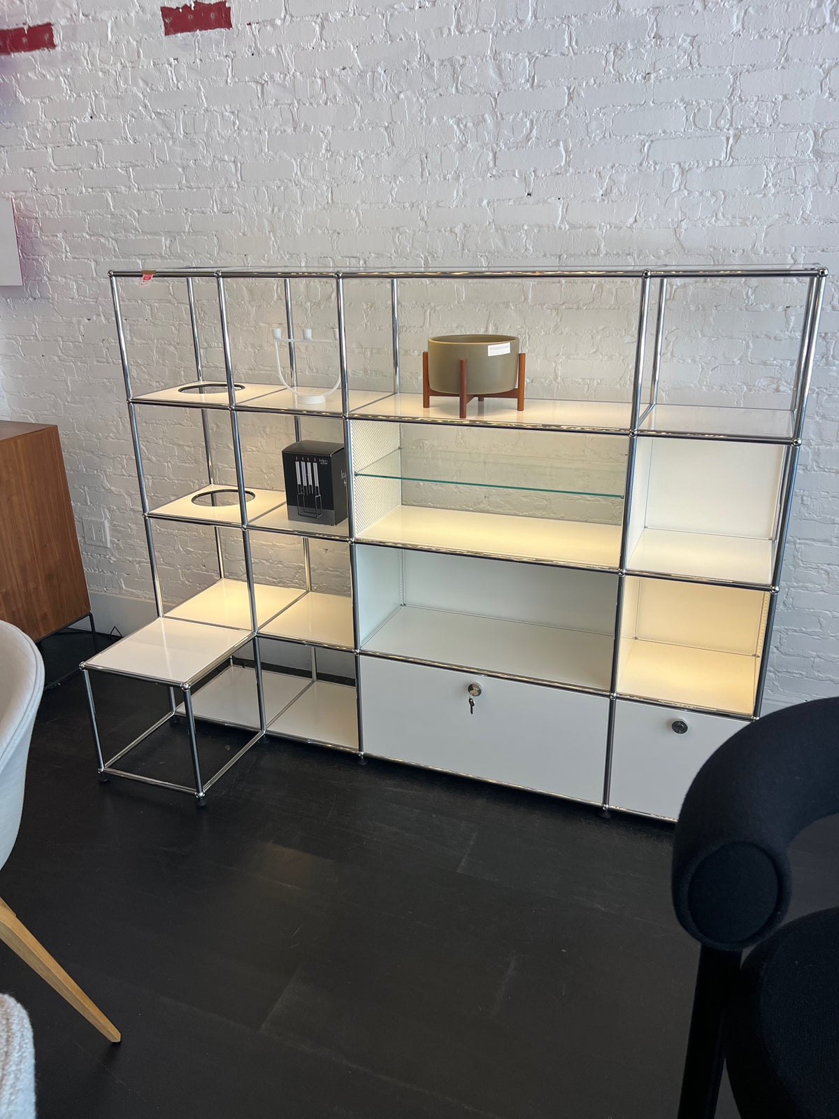 USM Haller &quot;E&quot;- Custom Wall Unit, Pure White - w/Light ***MOVING SALE***