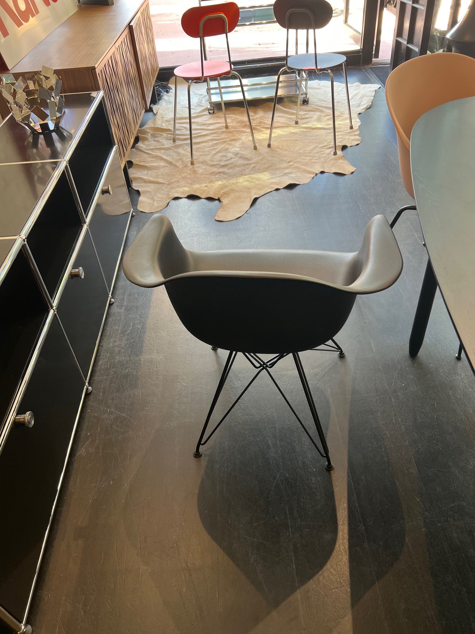 Eames Molded Plastic Arm Chair Wire Base (Black) *** MOVING SALE ***