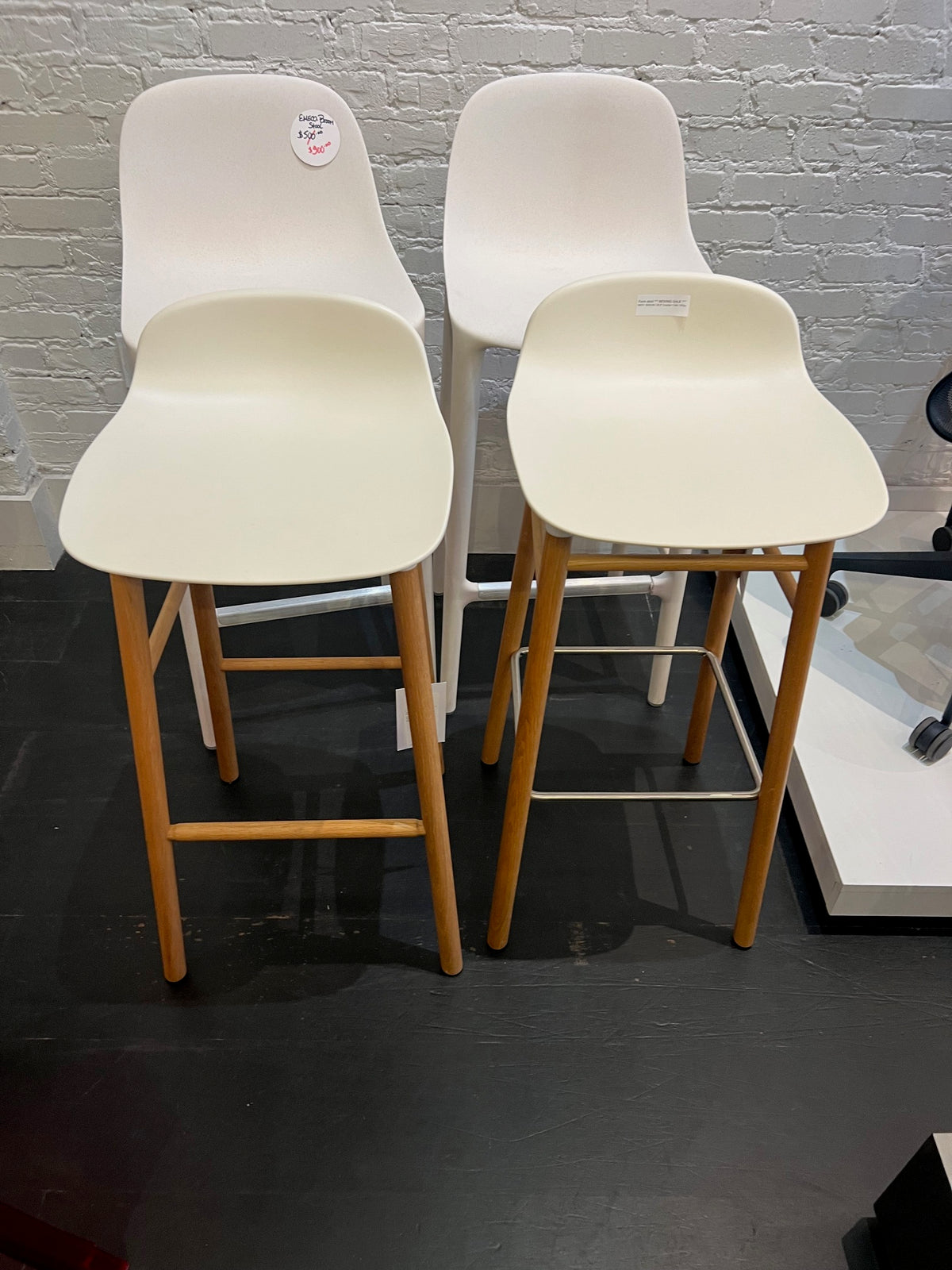 Form Bar stool oak legs*** MOVING SALE ***Set of 2