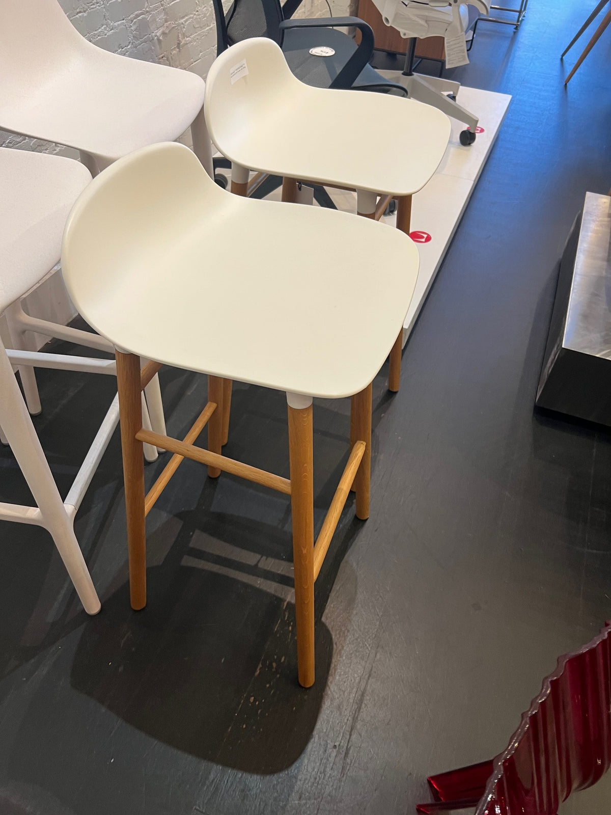 Form Bar stool oak legs*** MOVING SALE ***Set of 2