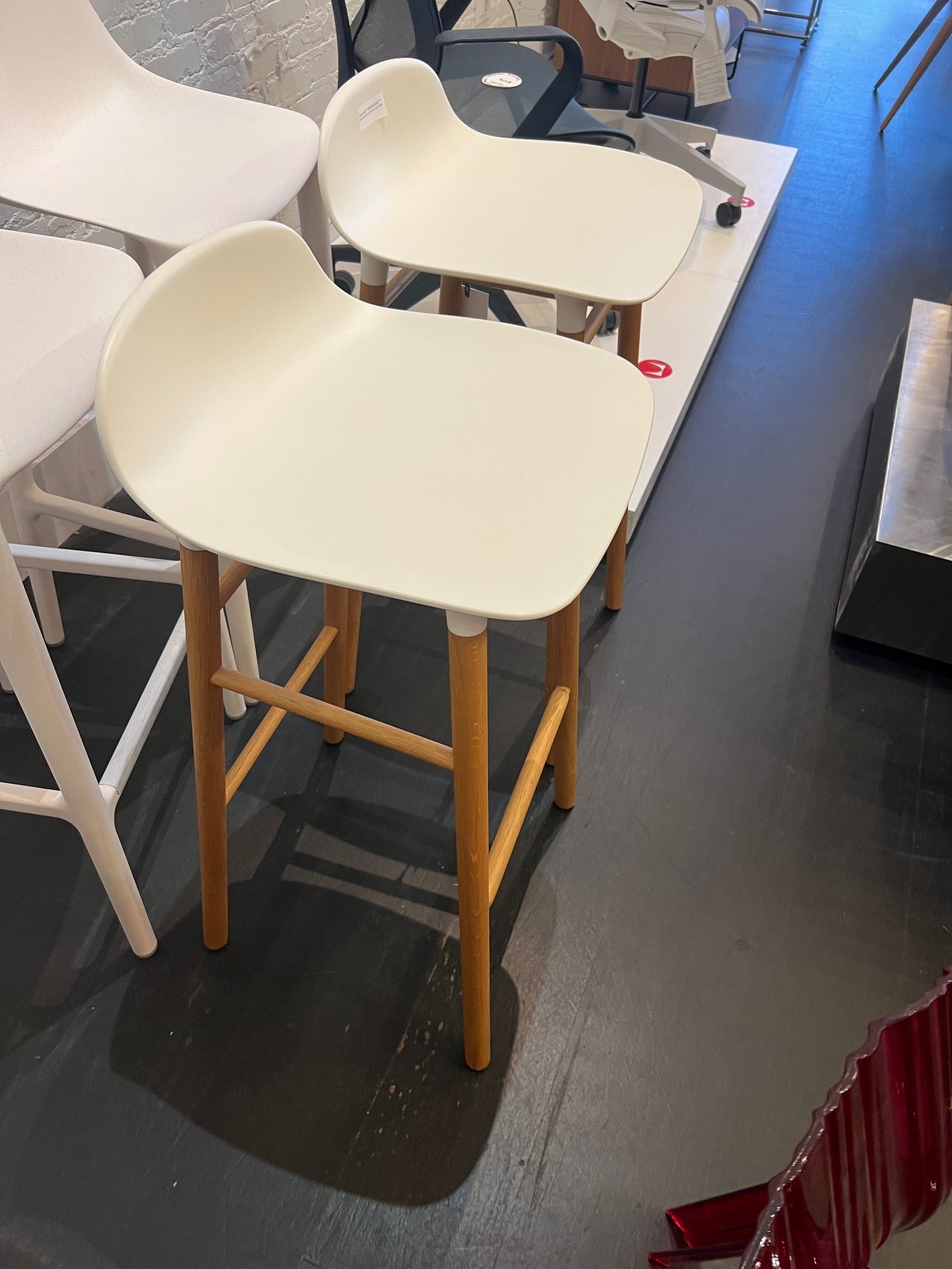 Form Bar stool oak legs*** MOVING SALE ***Set of 2