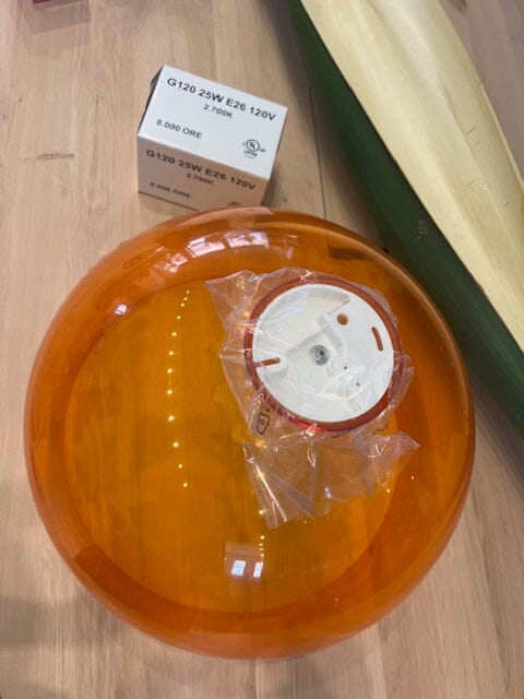 FL/Y Pendant Light ***Floor Sample*** Fluorescent Orange ceiling lamps Kartell 