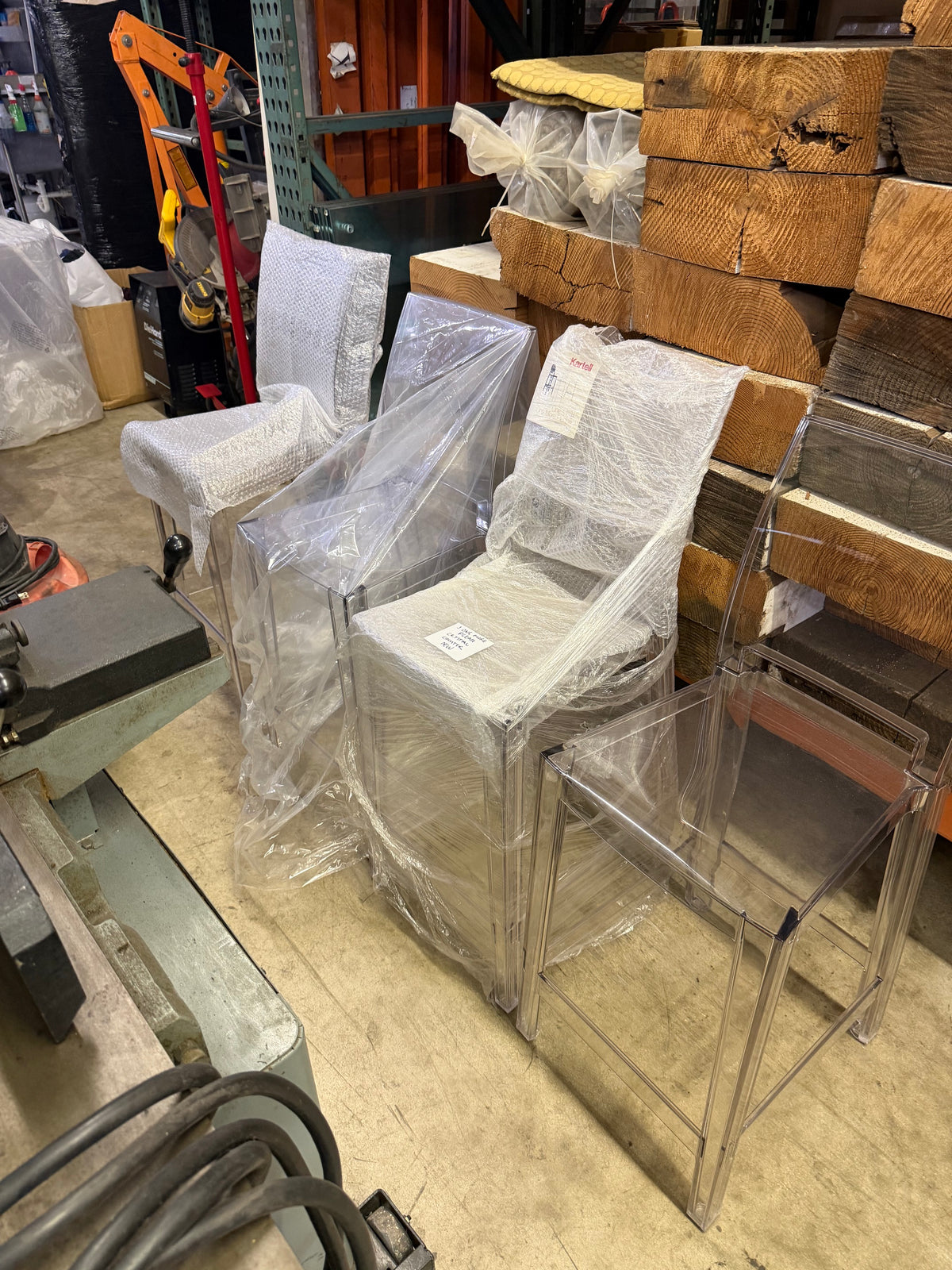 One More Please Counter Height ****Warehouse Sale****Crystal--SET of 4)