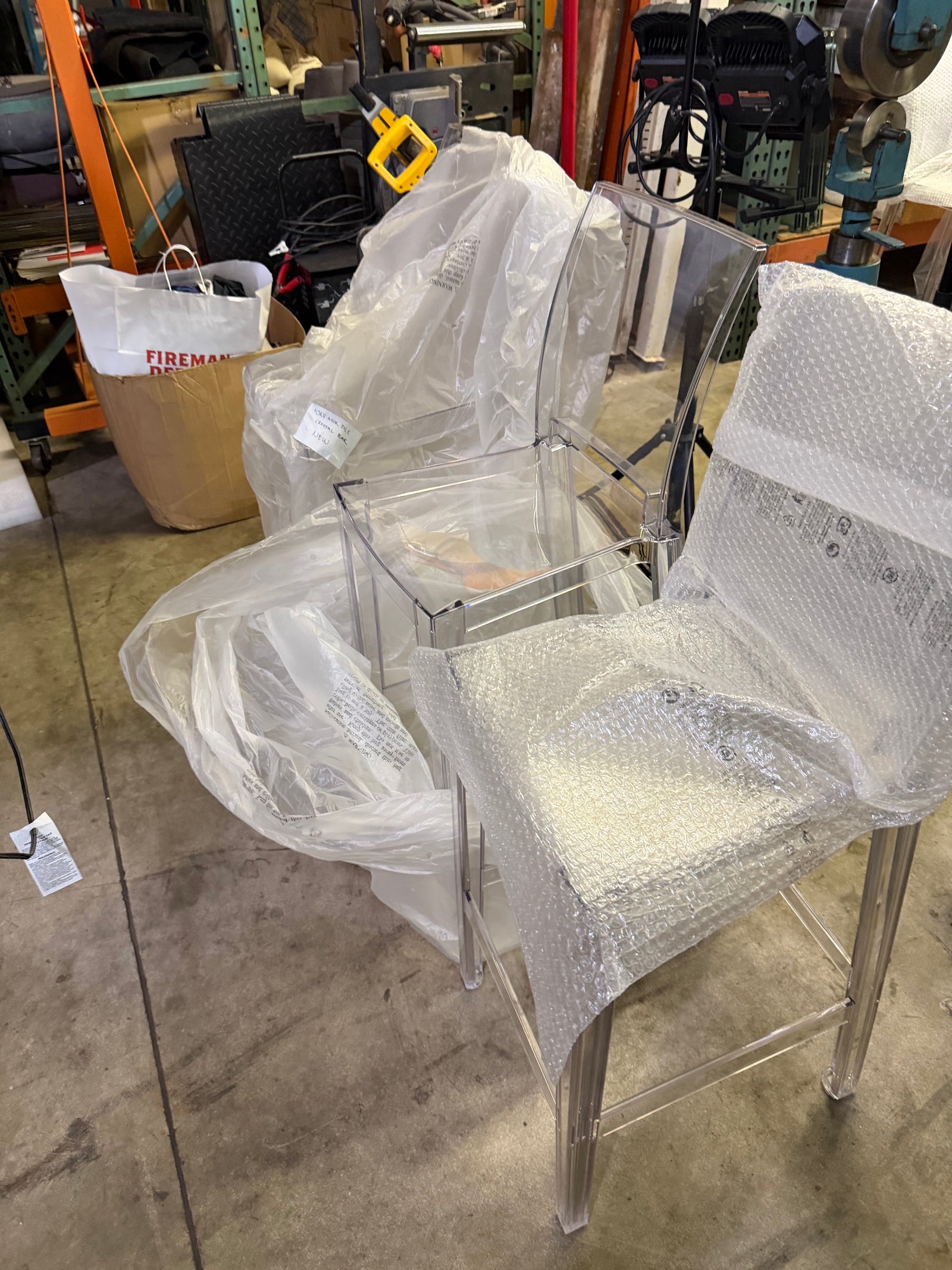 One More Please Bar Height ****Warehouse Sale****Crystal--SET of 3)