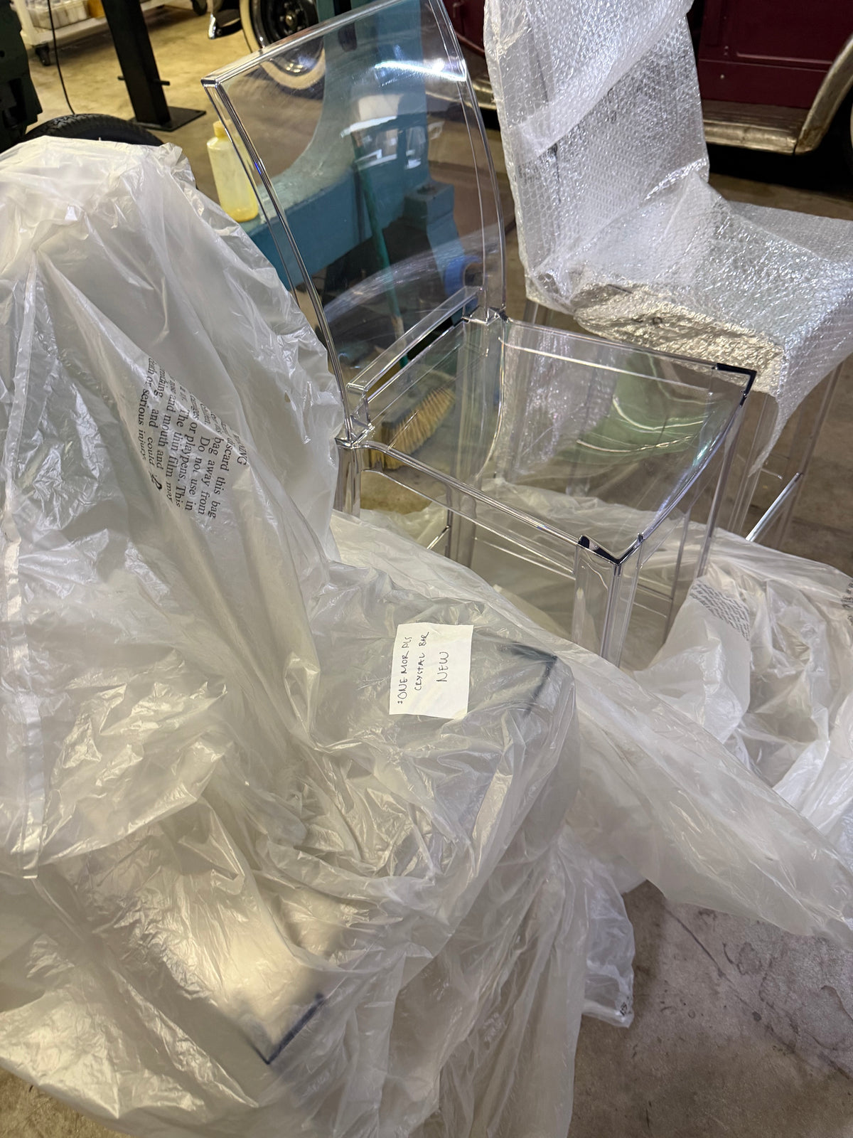 One More Please Bar Height ****Warehouse Sale****Crystal--SET of 3)