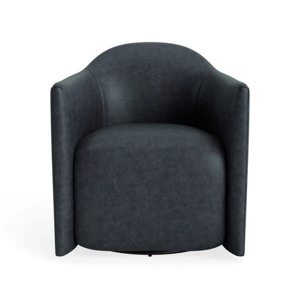 About Face Swivel Lounge Chair lounge chair BluDot Ink Leather 