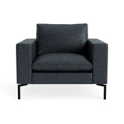 New Standard Lounge Chair lounge chair BluDot Ink Leather - Black Legs 