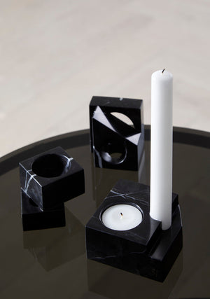Jeu-De-Des-Candle-Holder-black-Marble-Woud-brand