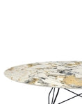 Glossy marble oval