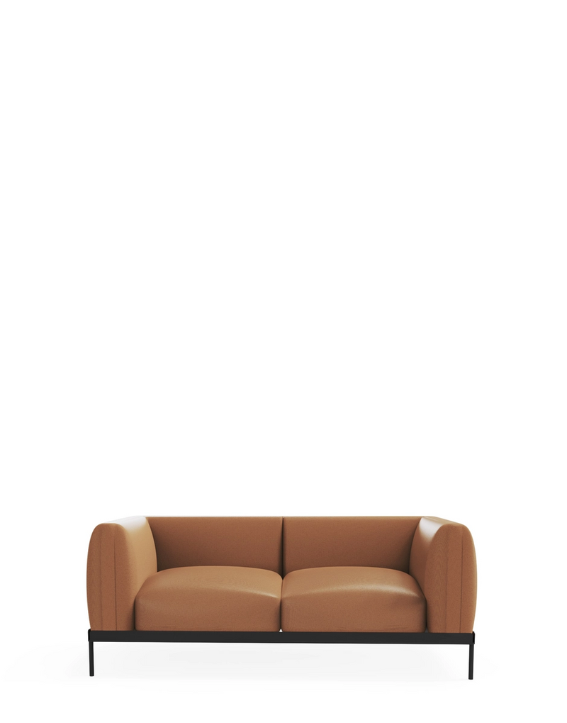 Asia leather two-seater sofa
