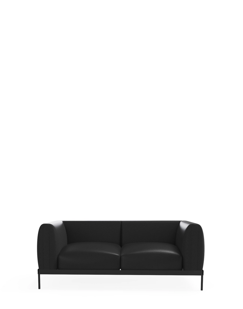 Asia leather two-seater sofa