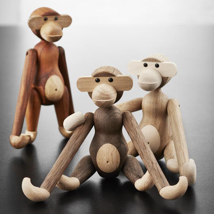 Kay Bojesen Monkey, Oak/Smoked Oak, Small, view 4
