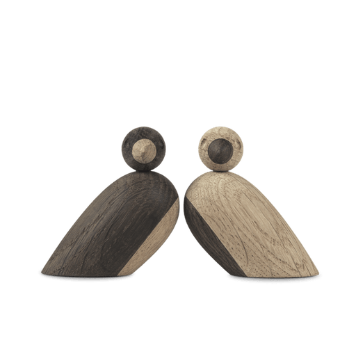 Kay Bojesen Pair of Sparrows, Small, Oak/Smoked Oak, view 2