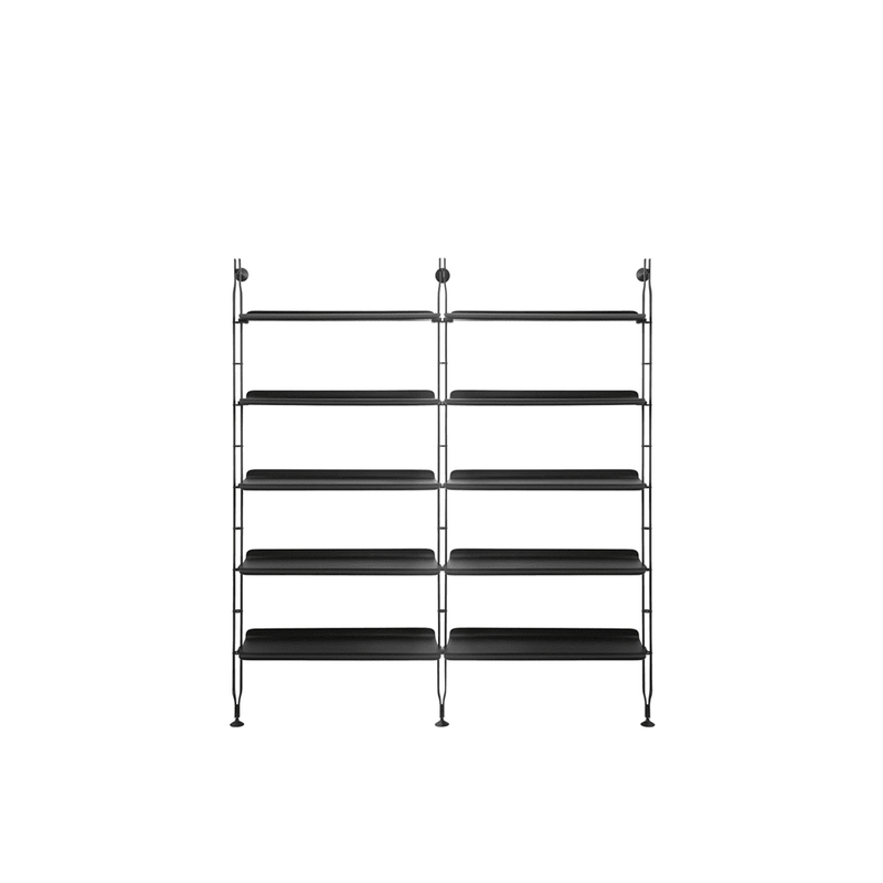 Adam Wood Bookcase Shelves Kartell 2 Ash Black/Black 