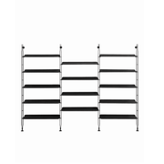 Adam Wood Bookcase Shelves Kartell 3 Ash Black/Black 
