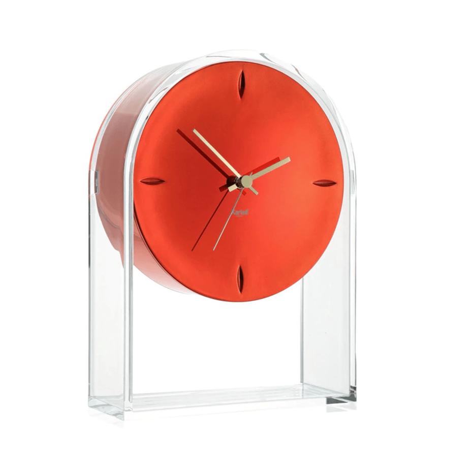 Air Du Temps Clock Metal clock Kartell Crystal Red 