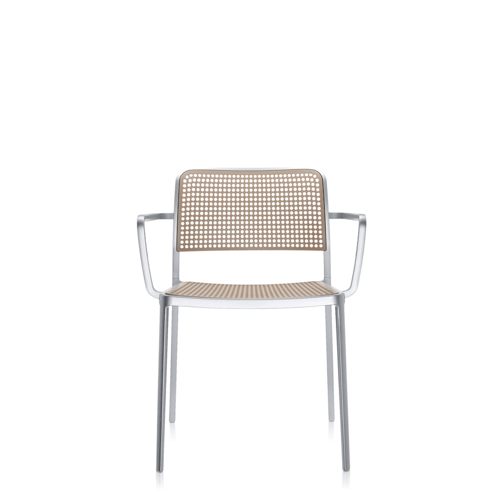 Audrey Shiny Chair Chairs Kartell With Arm / Polished Sand 