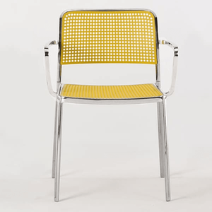 Audrey Shiny Chair Chairs Kartell With Arm / Polished Yellow 