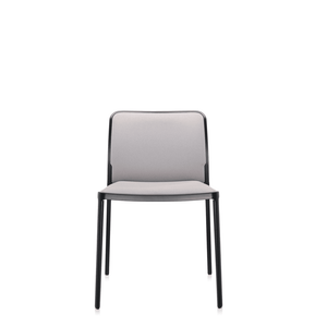Audrey Soft (2 Chairs) Side/Dining Kartell No Arms Painted Aluminum Black Trevira Beige