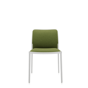 Audrey Soft (2 Chairs) Side/Dining Kartell No Arms Painted Aluminum White Trevira Acid Green
