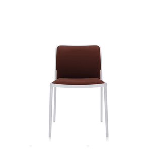 Audrey Soft (2 Chairs) Side/Dining Kartell No Arms Painted Aluminum White Trevira Brown