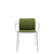 Audrey Soft (2 Chairs) Side/Dining Kartell With Arms Painted Aluminum White Trevira Acid Green