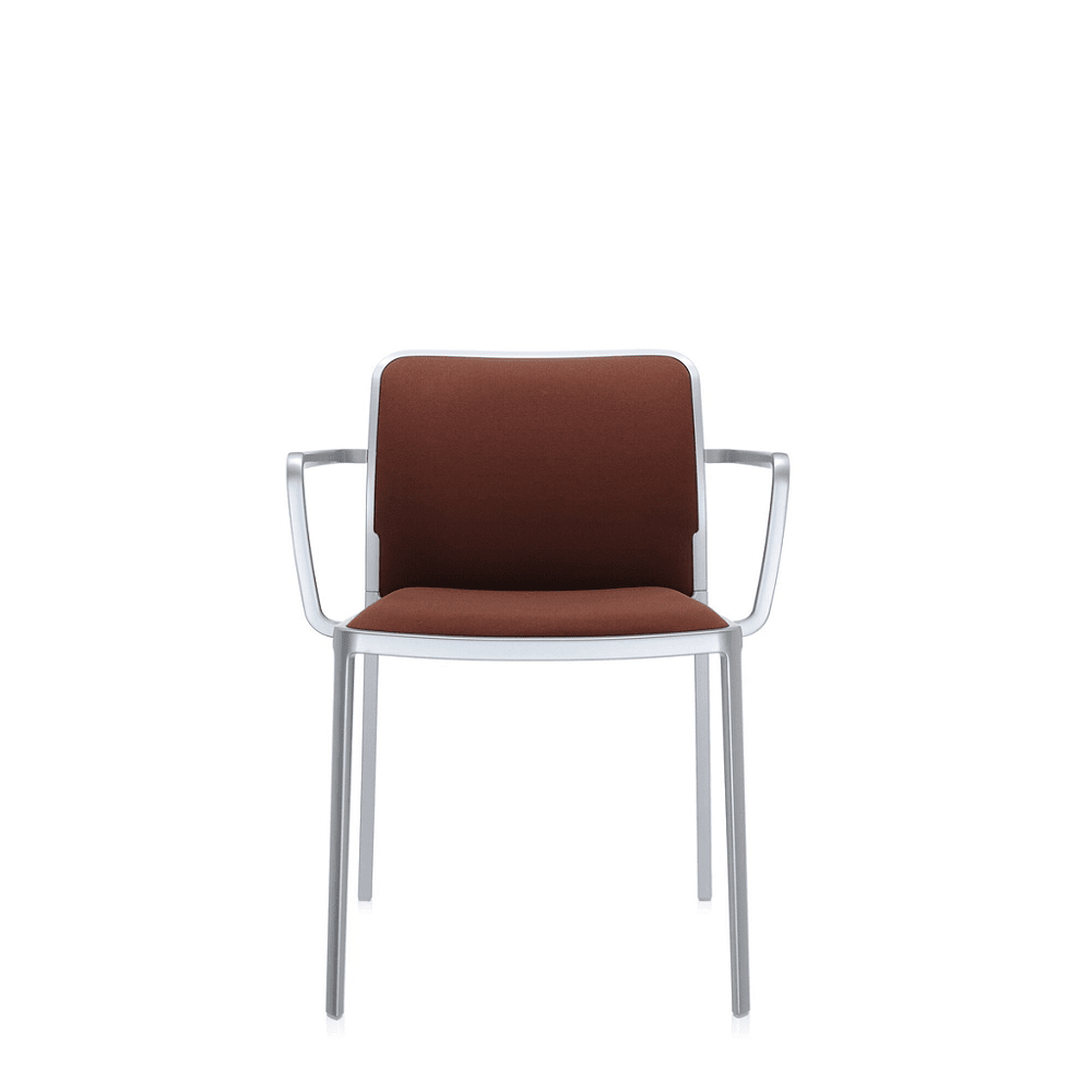 Audrey Soft Polished (2 Chairs) Side/Dining Kartell With Arms / Brown 