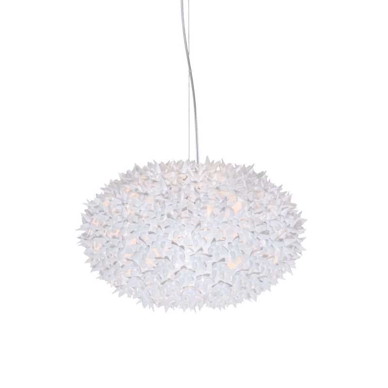 Bloom Round Suspension Lamp hanging lamps Kartell Medium - Glossy White 