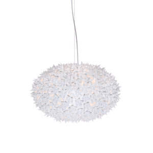 Bloom Round Suspension Lamp hanging lamps Kartell Medium - Glossy White 