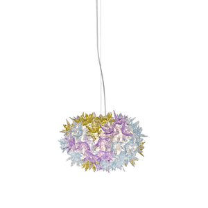 Bloom Round Suspension Lamp hanging lamps Kartell Small - Transparent Lavender 