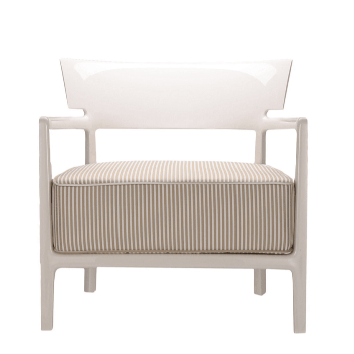 Cara Outdoor Lounge Chair lounge chair Kartell Ivory - Beige Stripe 