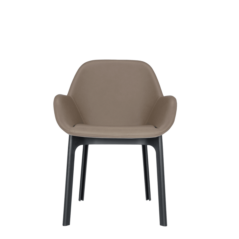 Clap Chair PVC Chairs Kartell Taupe Black 