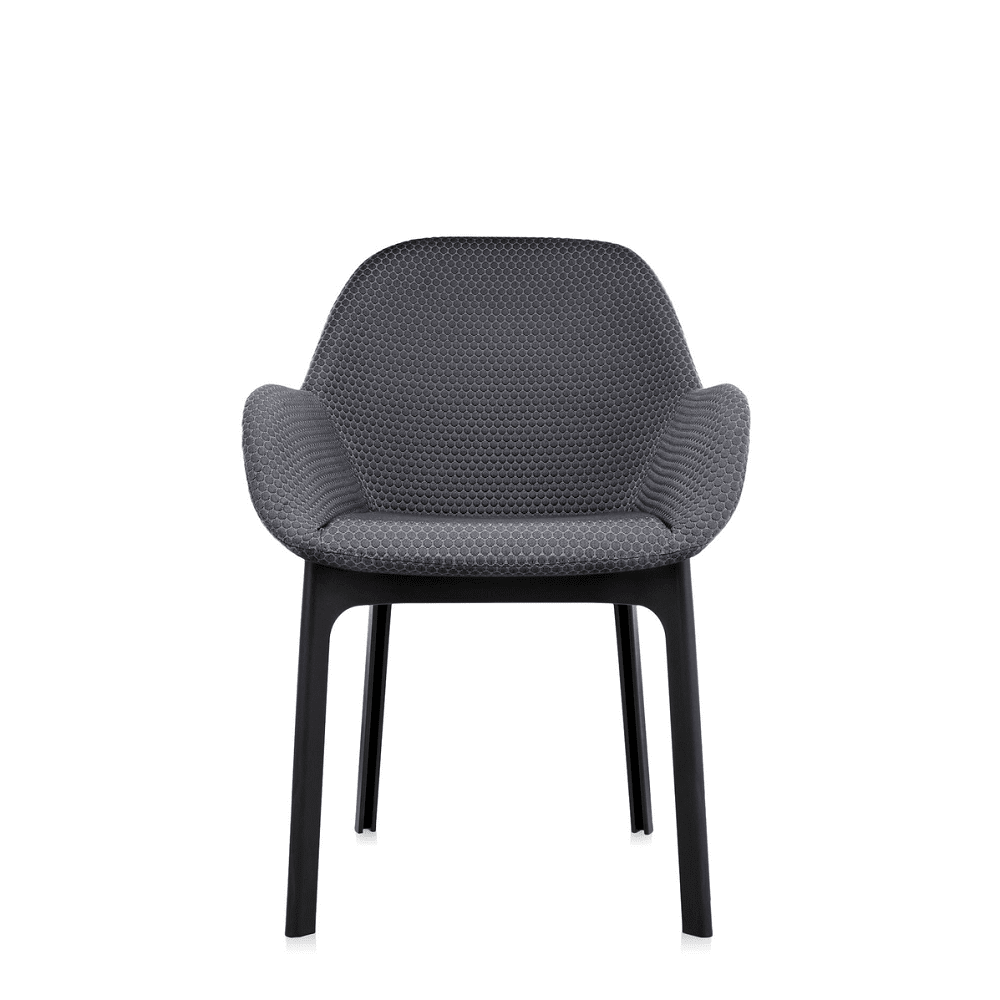 Clap Embossed Fabric Armchair Chairs Kartell Black/Graphite 