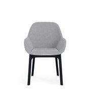 Clap Embossed Fabric Armchair Chairs Kartell Black/Grey 